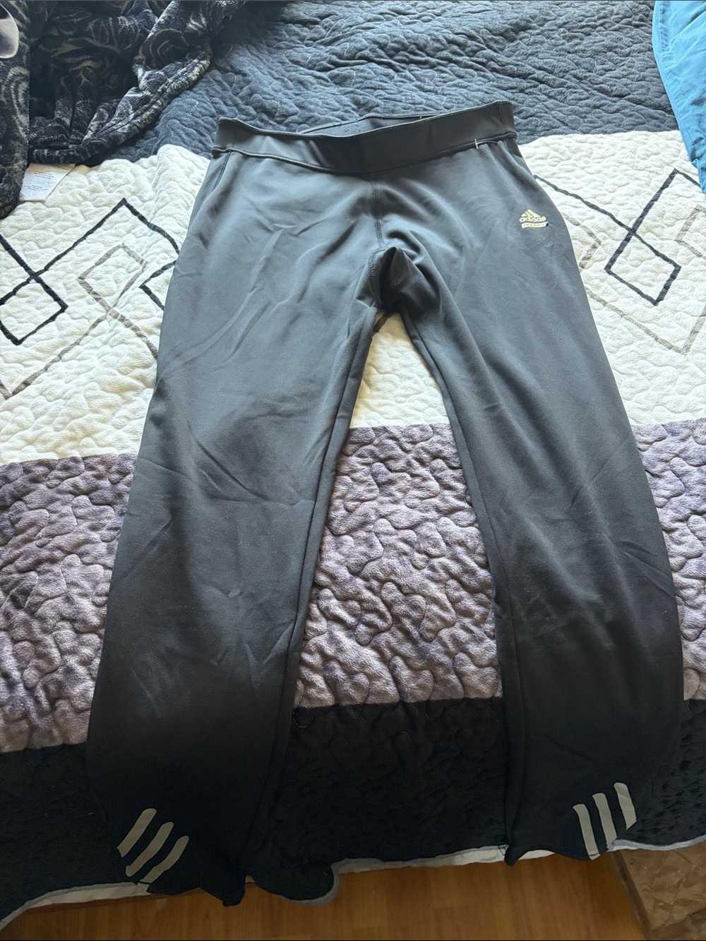 adidas Black Kids Sweatpants with Reflective Stripes